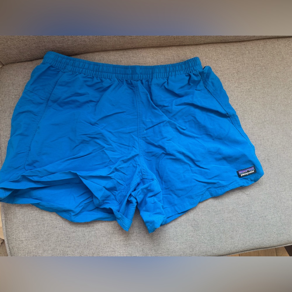 Patagonia Blue Athletic Shorts Lightweight and Comfortable